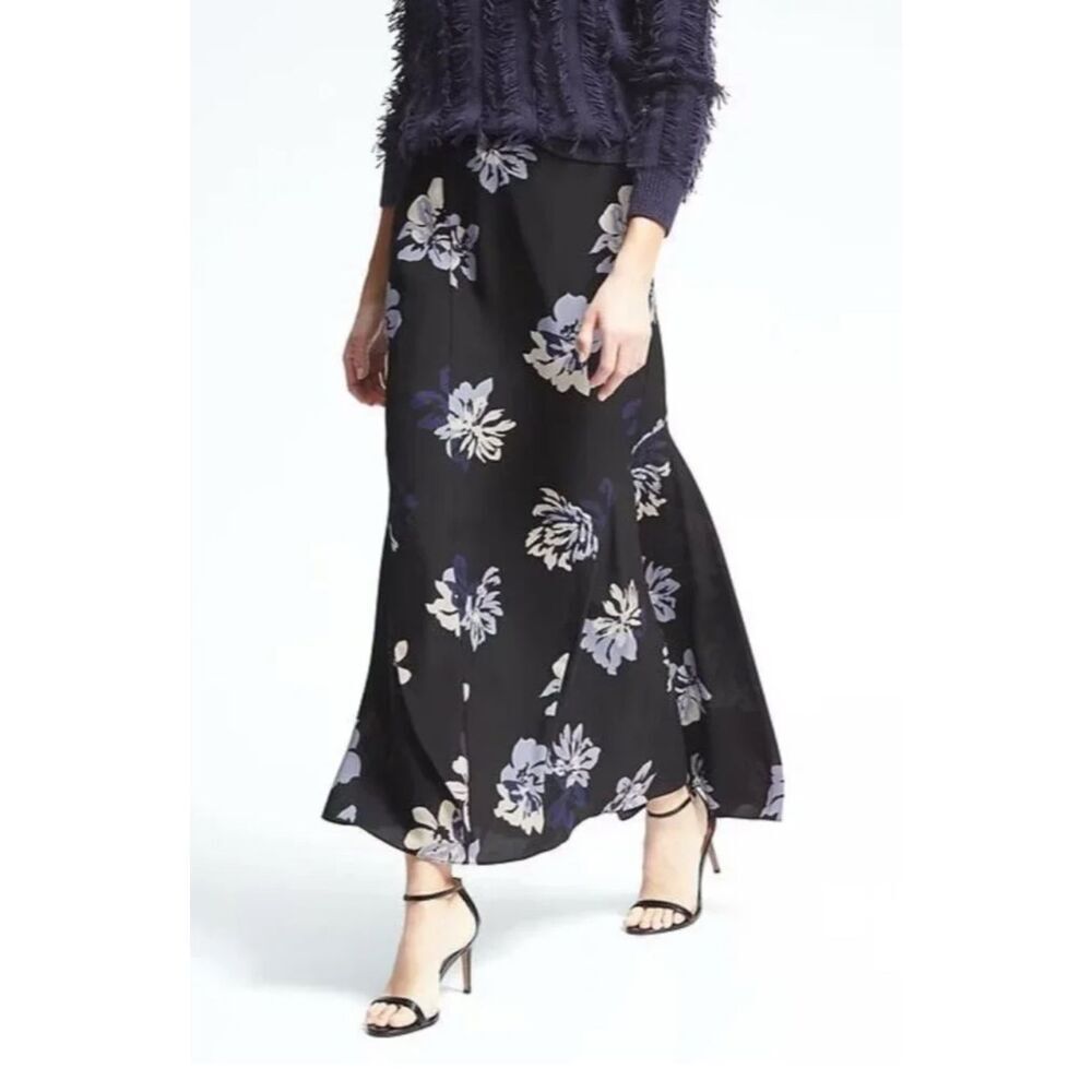 Banana Republic Flounce Floral Maxi Skirt